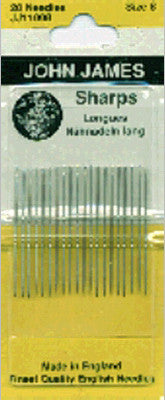 Sharps Hand Needles-Size 8 20/Pkg