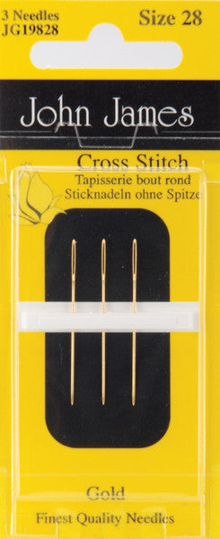 Gold Tapestry Hand Needles-Size 28 3/Pkg