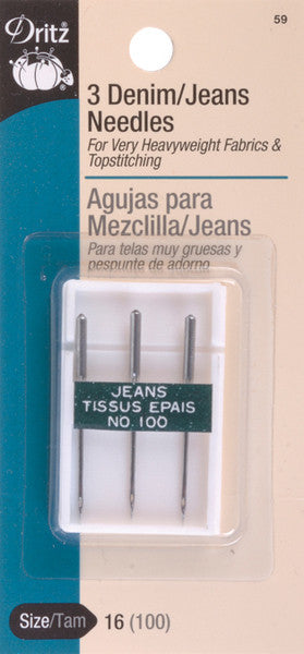 Denim & Jean Machine Needles-Size 16/100 3/Pkg