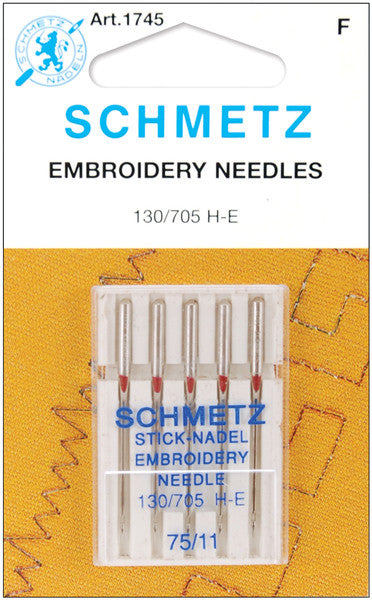 Embroidery Machine Needles-Size 11/75 5/Pkg