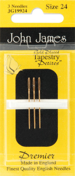 Gold Plated Tapestry Petites Hand Needles-Size 24