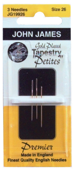 Gold Plated Tapestry Petites Hand Needles-Size 28