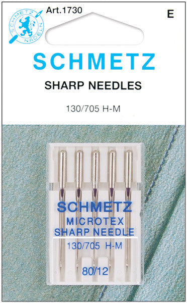 Microtex Sharp Machine Needles-Size 12/80 5/Pkg