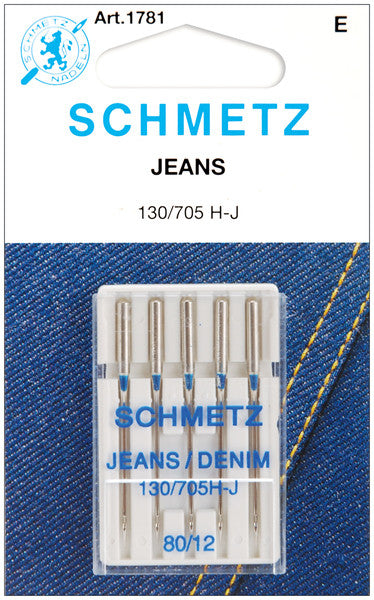 Jean & Denim Machine Needles-Size 12/80 5/Pkg