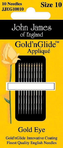 Gold'n Glide Applique Needles -Size 9 10/Pkg