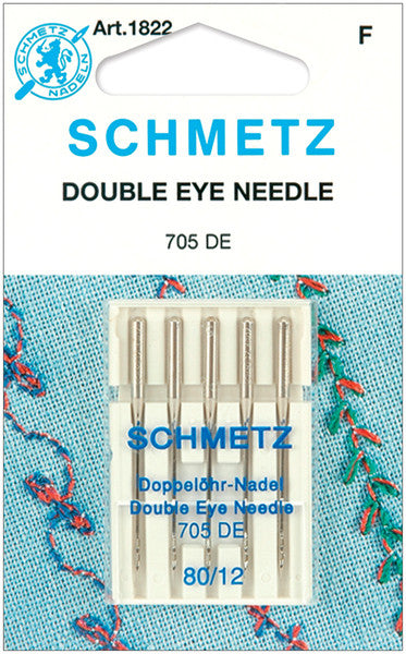 Double Eye Machine Needles-Size 80/12 5/Pkg