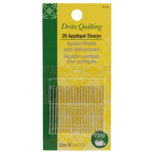 Dritz Quilting Applique Sharps Needles-Size 9 20/P