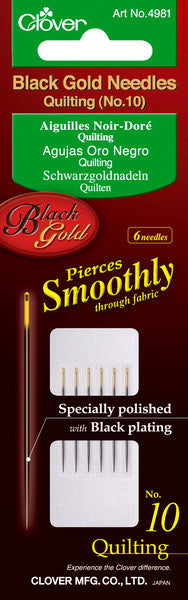 Black Gold Quilting Needles-Size 10 6/Pkg