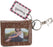 Wet Croco Photo Key Ring/Card Case- Cocoa