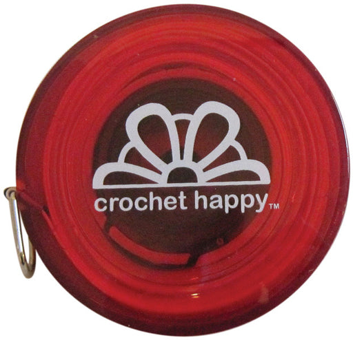 Crochet Happy Tape Measure-Red