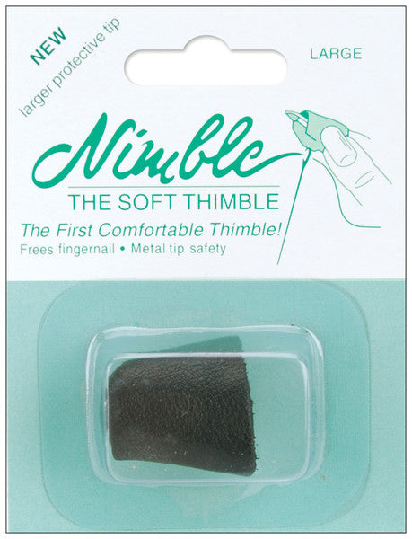 Leather Nimble Thimble With Metal Tip-Large