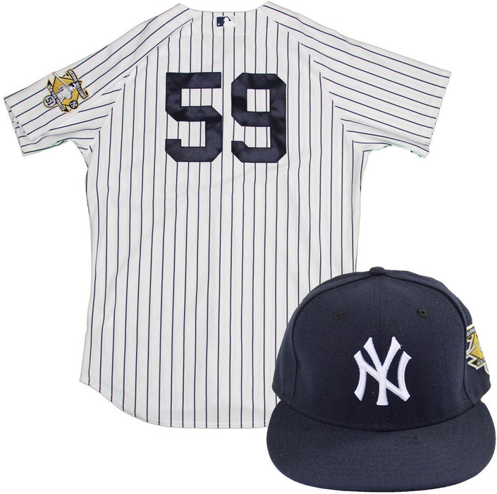 Rob Thomson Uniform - NY Yankees 2015 Game Used #59 Jersey and Hat  w/ Bernie Retirement Patch (5/24/2015)