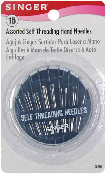 Self-Threaded Hand Needle Compact-Assorted 15/Pkg