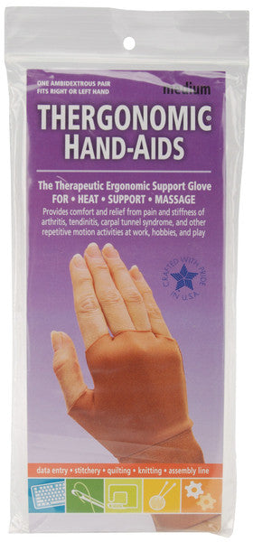 Thergonomic Hand-Aids Support Gloves 1 Pair-Medium