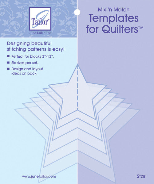 Mix'n Match Templates For Quilters 6/Pkg-Star