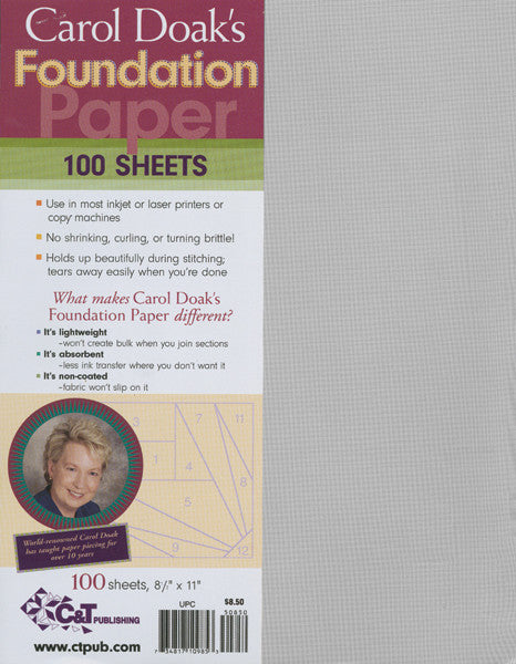 Carol Doak's Foundation Paper-8-1/2"X11" 100/Pkg