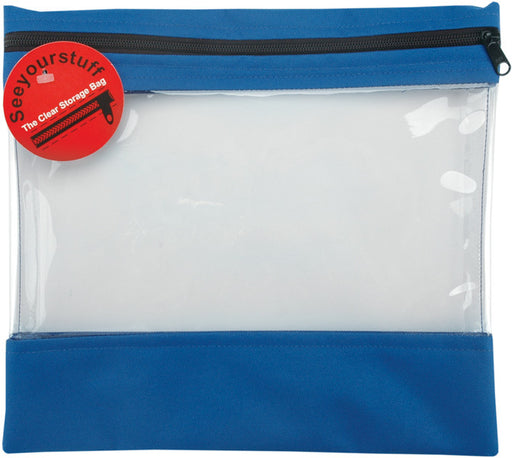 Seeyourstuff Clear Storage Bags 10"X11"-Royal