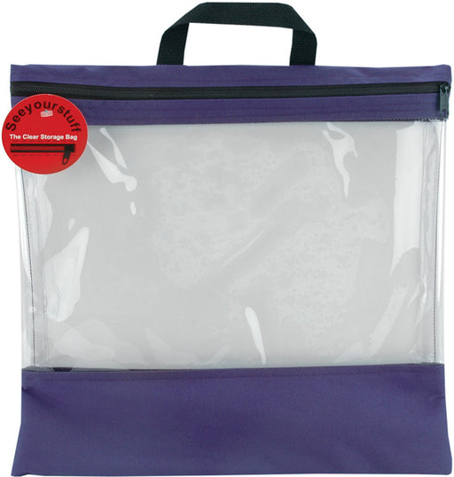 Seeyourstuff Clear Storage Bags 16"X16"-Purple