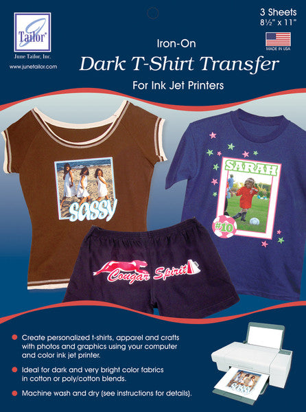 Dark T-Shirt Inkjet Transfers-8-1/2"X11" 3/Pkg