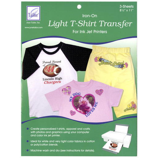 Light T-Shirt Inkjet Transfers-8-1/2"X11" 3/Pkg