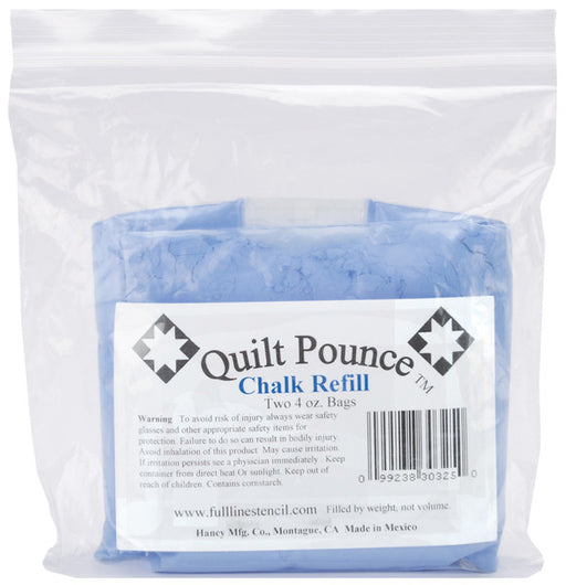 Quilt Pounce Chalk Refill-4 Ounces Blue 2/Pkg