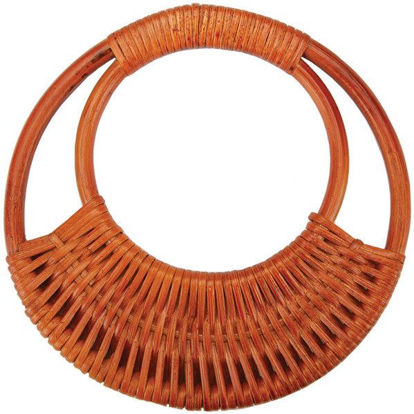 Rattan Purse Handle 7-1/16" Round-Amber