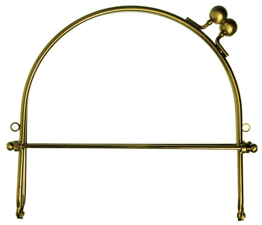 Metal Purse Frame w/Ball Clasp & Loops 6"-Gold