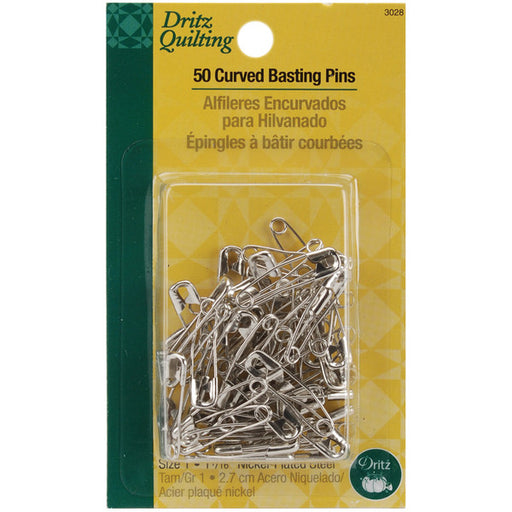 Dritz Quilting Steel Curved Basting Pins Size 1-50