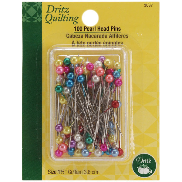 Dritz Quilting Pearl Head Pins-1-1/2" 100/Pkg