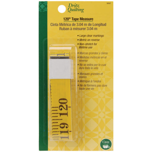 Dritz Quilting Tape Measure-120" Yellow