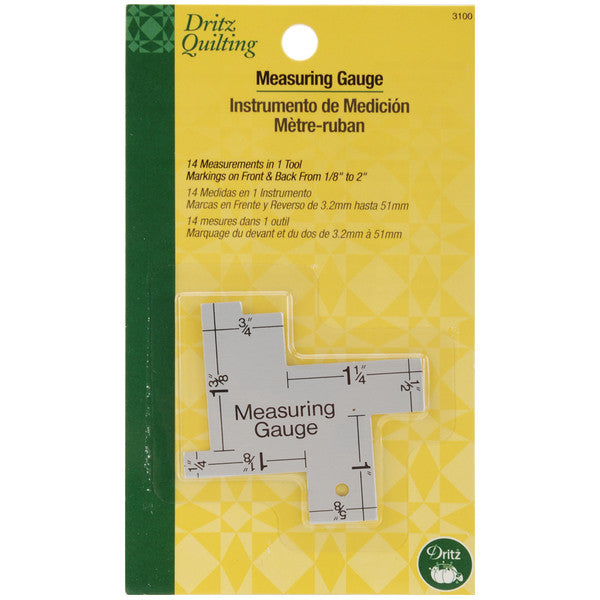 Dritz Quilting 14 In 1 Measuring Gauge-1/8" to 2"