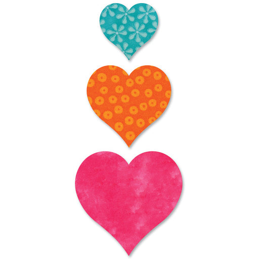 GO! Fabric Cutting Dies-Heart 2", 3" & 4"