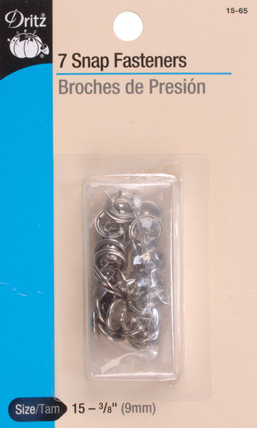 Gripper Snaps 3/8" 7/Pkg-Nickel