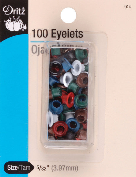 Eyelets 5/32" 100/Pkg-Assorted Colors