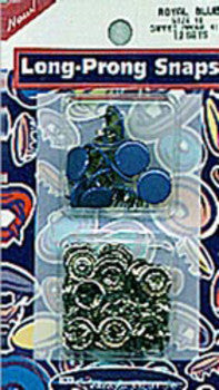 Capped Long-Prong Snaps Size 16 10/Pkg-Royal Blue