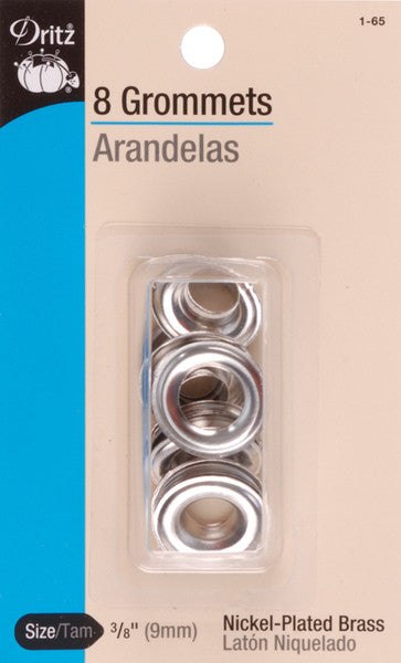 Grommets 3/8" 8/Pkg-Nickel