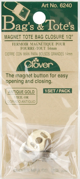 Magnetic Tote Bag Closure 1/2"-Antique Gold