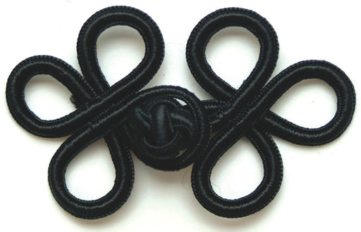 Rayon Braid Frog Closure-Black 3"X1-3/4"