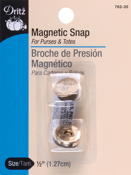 Round Magnetic Snaps 1/2"-Gilt