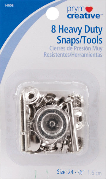 Heavy Duty Snap Kit 5/8" 8/Pkg-Nickel