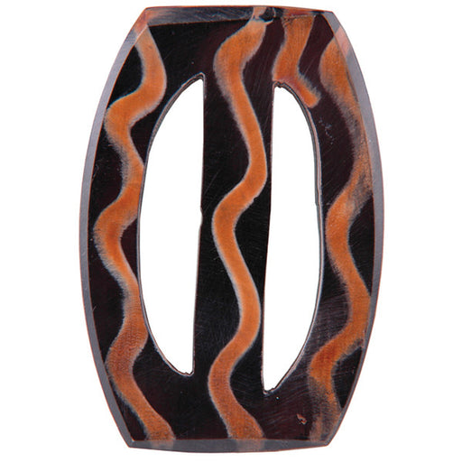 Handmade Horn Buckle-Wavey Oval