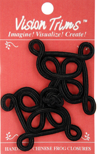 Handmade Chinese Frog Closure 10cm 1/Pkg-Black