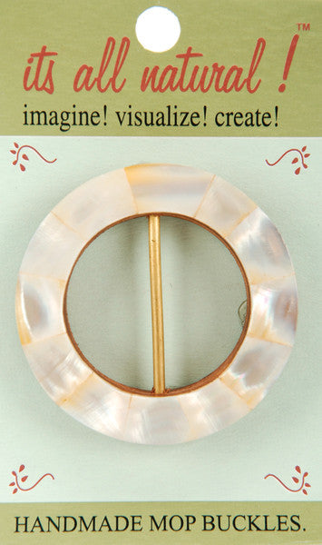 Handmade Mop Buckle-Pearl White Circle