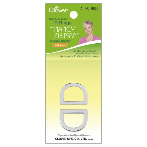 Nancy Zieman's Bag Hardware D-Rings 3/4" 2/Pkg-Glo