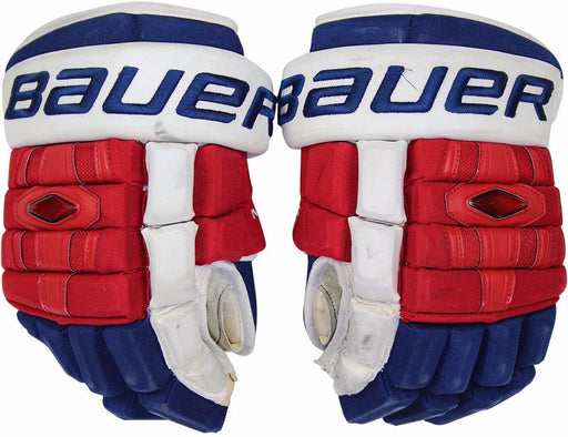 John Moore New York Rangers  2014-2015 Season Game Used Gloves (Pair)