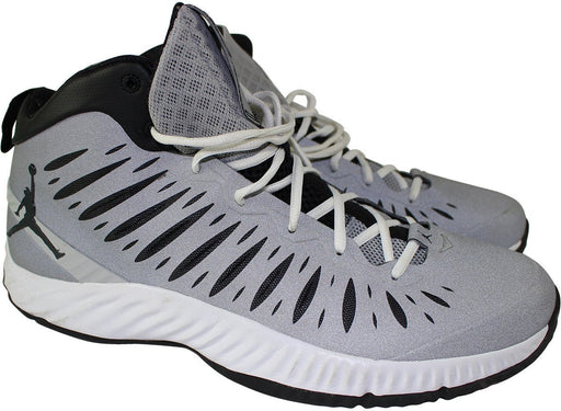 Joe Johnson Shoes - Brooklyn Nets 2015-16 Game Used #7 Jordan Lunarlon Grey/Black/White Shoes (Size 16)