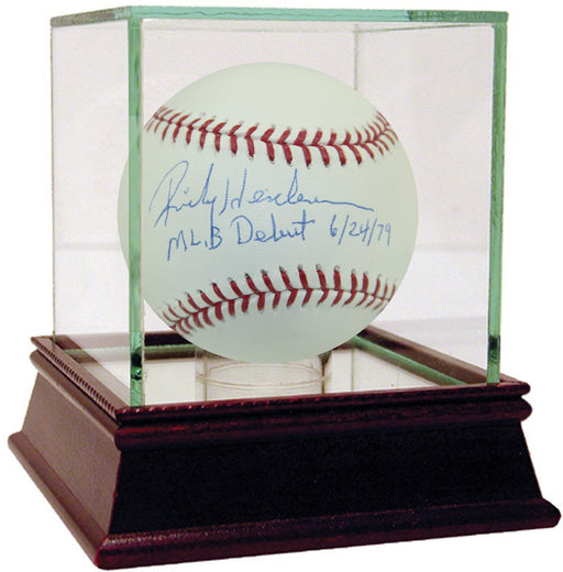 Rickey Henderson Signed MLB Baseball w/ "MLB Debut 6/24/79" Insc