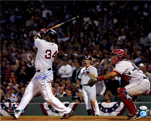 David Ortiz Signed Swing vs Angels 16x20 Photo JSA