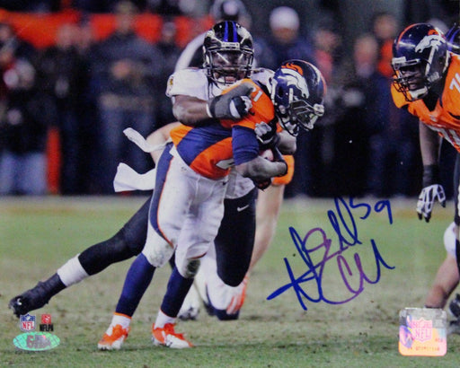 Dannell Ellerbe Sack  Baltimore Ravens Signed 8x10 Photo (GM Auth)