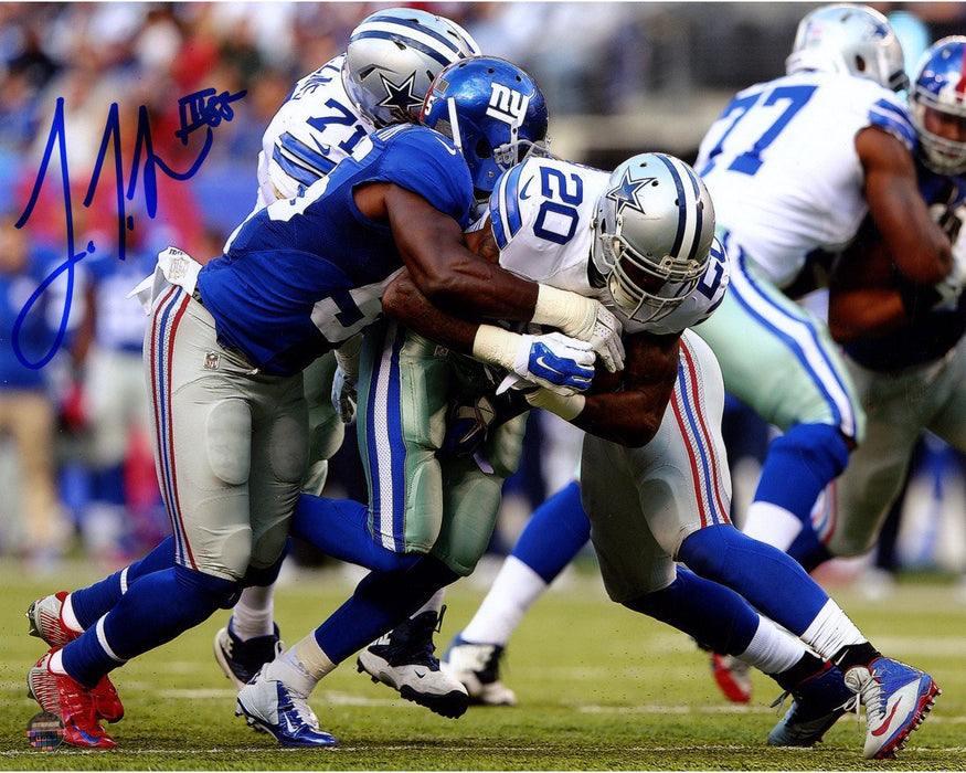 JT Thomas III Signed Tackling Darren McFadden 8x10 Photo